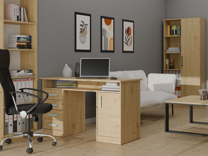 Schreibtisch UTE Artisan Eiche mit 4 Schubladen 125 cm
