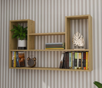 Wandregal BILBAO 4P in Eiche Artisan