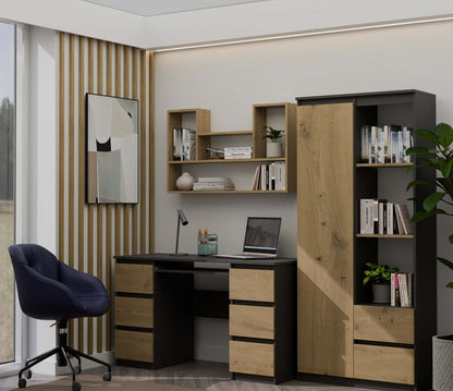 Wandregal BILBAO 4P in Eiche Artisan