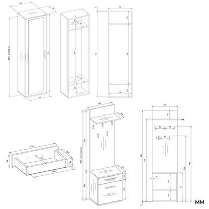 Garderobe UWE Weiß rechts