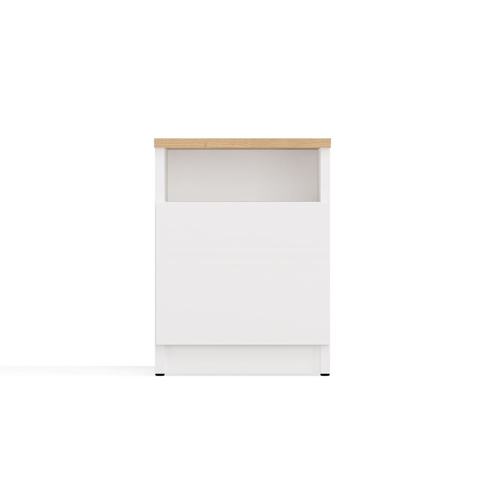 Nachttisch Marc Weiß/Artisan 30 cm breit mit TIP-ON System