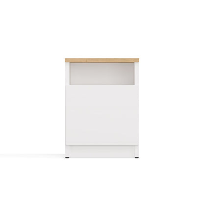 Nachttisch Marc Weiß/Artisan 30 cm breit mit TIP-ON System