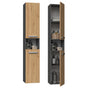Badezimmerschrank Heinrich Anthrazit/Artisan-Eiche 31 cm breit