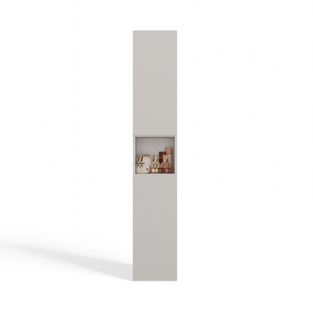Badezimmerschrank Heinrich Kaschmir mit Wäschekorb und TIP-ON-System 31 cm breit