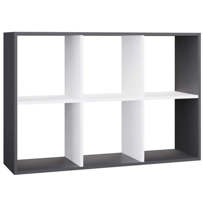 Standregal Frank Anthrazit/Weiß 2x3