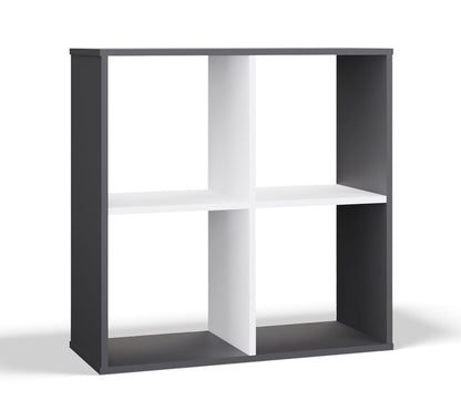 Regal Frank Weiß / Anthrazit 2x2