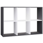 Standregal Frank Anthrazit/Weiß 2x3