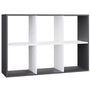 Standregal Frank Anthrazit/Weiß 2x3