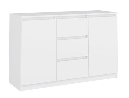 Kommode Wolfgang Weiß mit 3 Schubladen 120 cm