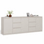 Sideboards Willy Kaschmir Set mit 3 Türen und 6 Schubladen 200 cm