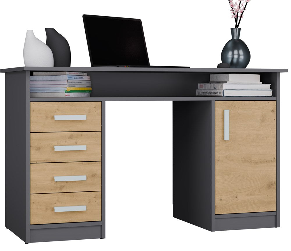 Schreibtisch UTE Anthrazit/Artisan 125 cm