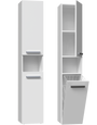 Badezimmerschrank Heinrich Weiß 31 cm breit mit 1 Wäschekorb