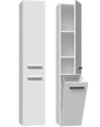 Badezimmerschrank Heinrich Weiß mit Wäschekorb rechts 31 cm breit