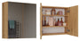 Badezimmerschrank Peter Artisan Eiche mit Spiegel und 2 Türen