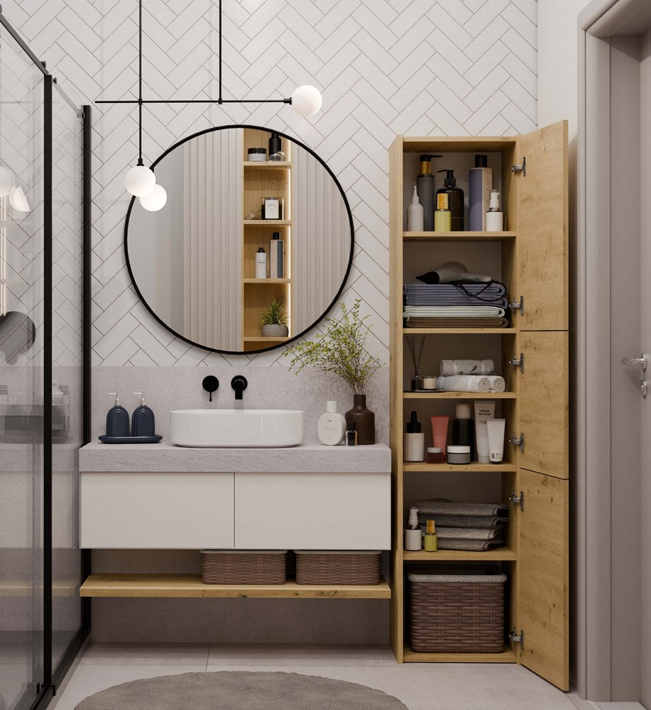 Badezimmerschrank Felix Artisan Eiche rechts mit 3 Türen