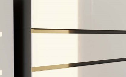 Kleiderschrank Wolfgang Anthrazit/Weiß 90 cm