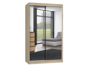 Kleiderschrank Inge Sonoma Eiche mit Spiegel 120 cm