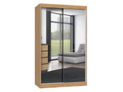 Kleiderschrank Inge Artisan Eiche mit Spiegel 120 cm
