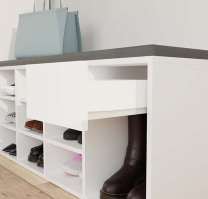 Schuhschrank MAO Weiß mit 1 Schublade
