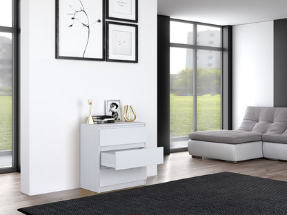 Kommode Wolfgang Weiß mit 3 Schubladen 70 cm