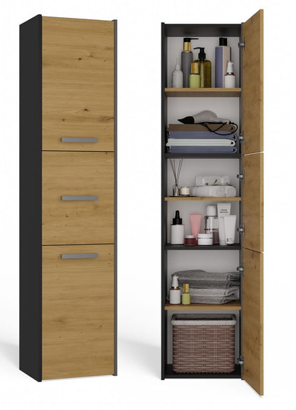 Badezimmerschrank Felix Anthrazit/Artisan 40 cm breit