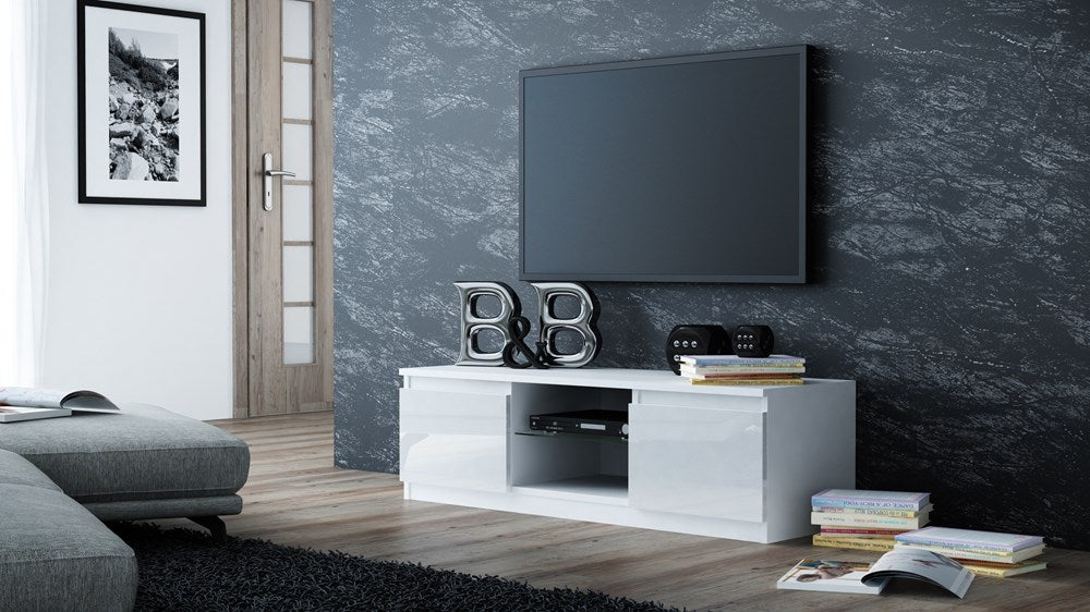 TV-Schrank Wolfgang Weiß Hochglanz 140 cm