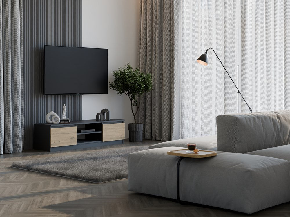 TV-Schrank Wolfgang Anthrazit/Artisan 140 cm