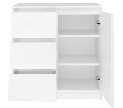 Sideboards Willy Weiß Set mit 3 Türen und 6 Schubladen200 cm
