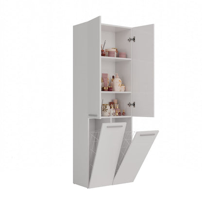 Badezimmerschrank Heinrich Weiß mit 2 Körbe
