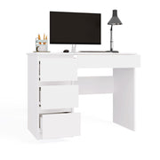 Schreibtisch Gisela Weiß links 98 cm