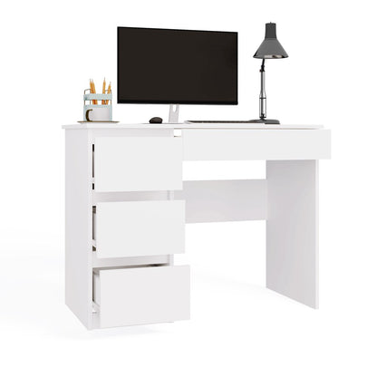 Schreibtisch Gisela Weiß links 98 cm