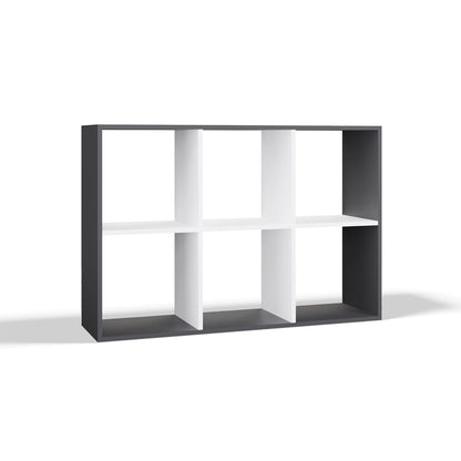 Standregal Frank Anthrazit/Weiß 2x3