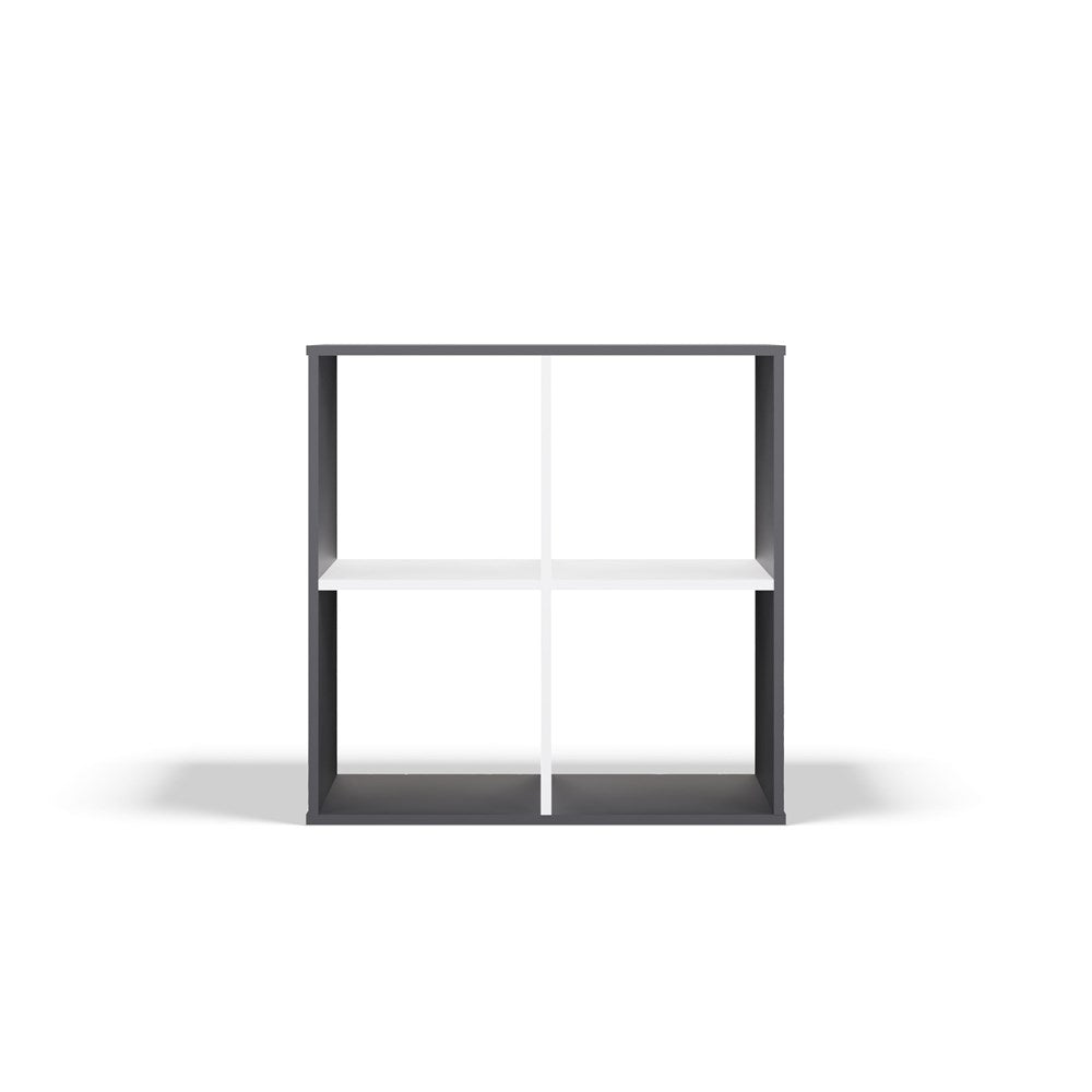 Regal Frank Weiß / Anthrazit 2x2