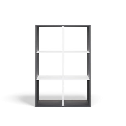 Standregal Frank Anthrazit/Weiß 2x3