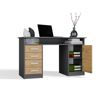 Schreibtisch UTE Anthrazit/Artisan 125 cm