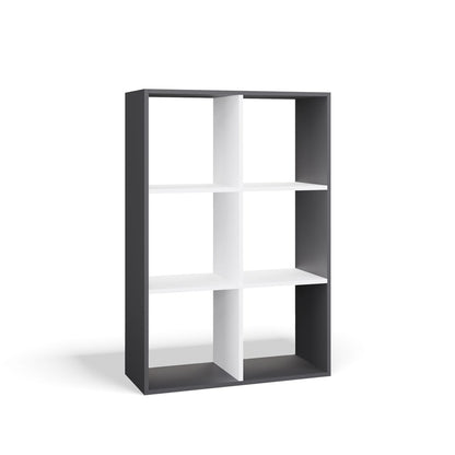 Standregal Frank Anthrazit/Weiß 2x3