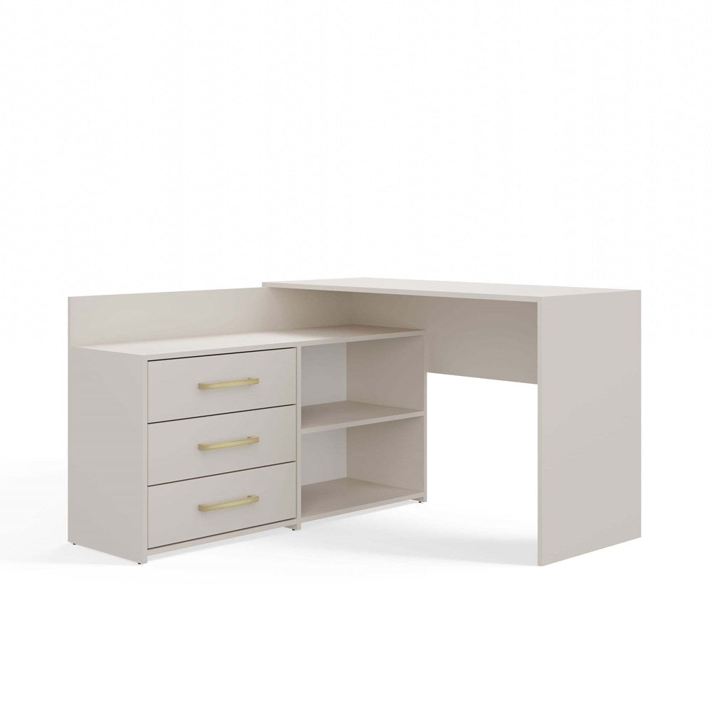 Schreibtisch Edgar Kaschmir mit 3 Schubladen 120 cm
