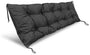 Gartenkissen 120x50 cm wasserdicht schwarz für Bank und Schaukel