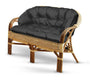 Gartenkissen 190x40 cm wasserdicht in schwarz für Sofa und Bank