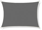 Wasserdichtes Sonnensegel Ortalion 3x5 m grau mit Edelstahl-D-Ringen