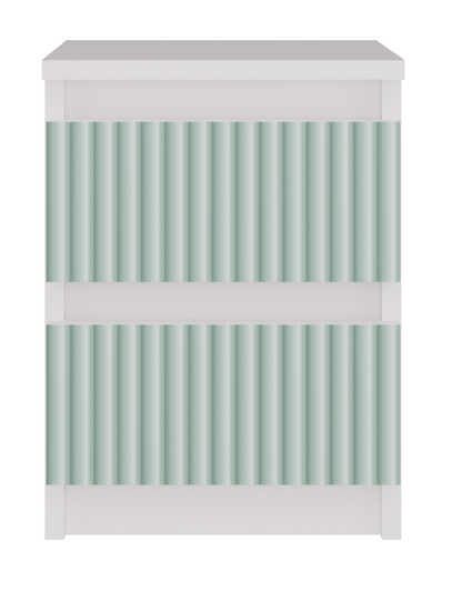 Nachttisch Wolfgang Mint/Weiß 30 cm breit