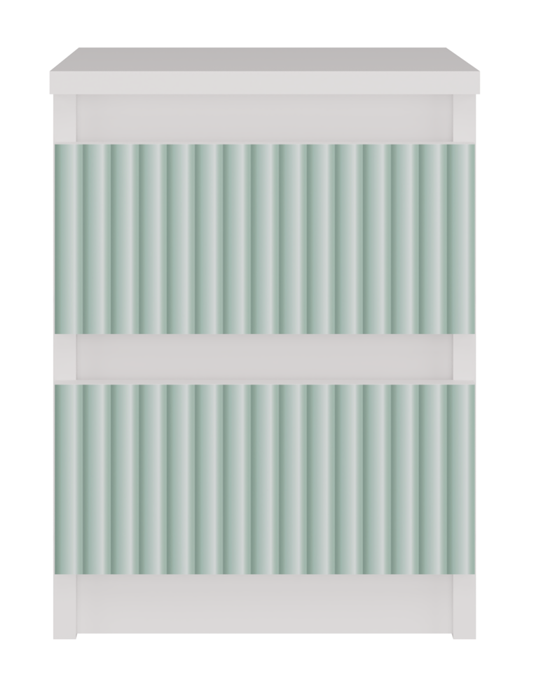 Nachttisch Wolfgang Mint/Weiß 30 cm breit