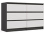 Kommode Wolfgang Anthrazit/Weiß 120 cm