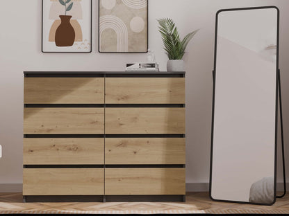 Kommode Wolfgang Artisan-Eiche / Anthrazit 8S/120