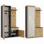 Garderobe UWE Anthrazit/Artisan rechts mit Spiegel