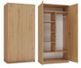 Kleiderschrank Wolfgang 90 cm mit TIP-ON und 7 Einlegeböden – Artisan Eiche