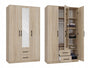 Kleiderschrank Lars Sonoma Eiche mit Spiegel 120 cm