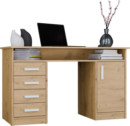 Schreibtisch UTE Artisan Eiche mit 4 Schubladen 125 cm