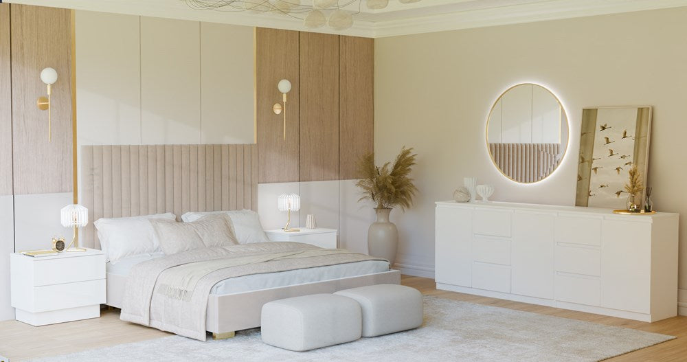 Sideboards Willy Weiß Set mit 3 Türen und 6 Schubladen200 cm