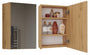 Badezimmerschrank Peter Artisan Eiche mit Spiegel und 1 Tür